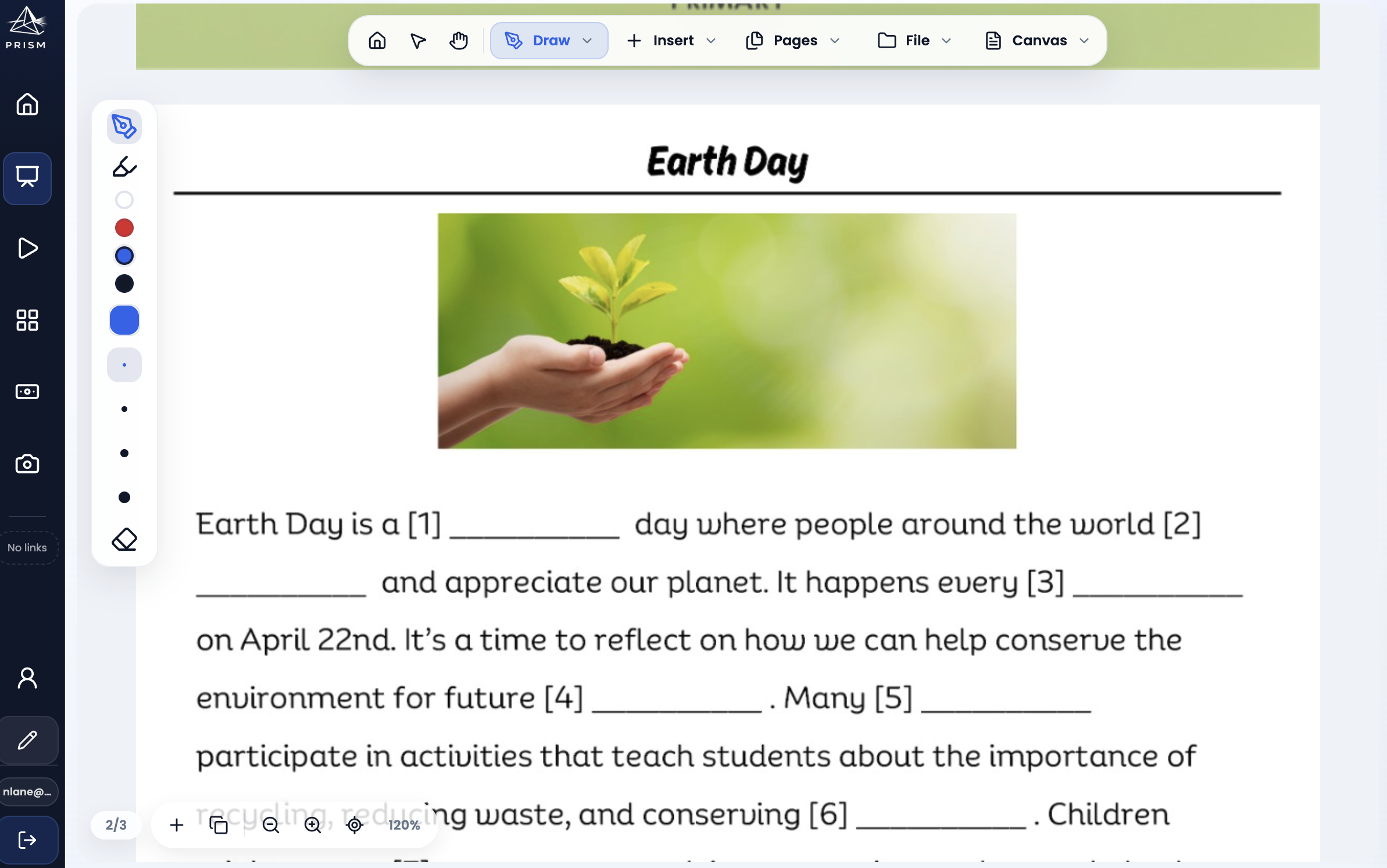 PRISM PDF annotation screenshot