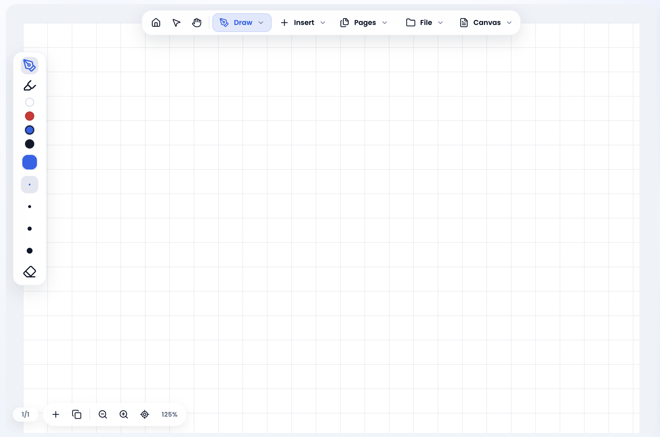 PRISM whiteboard screenshot with lesson page tools